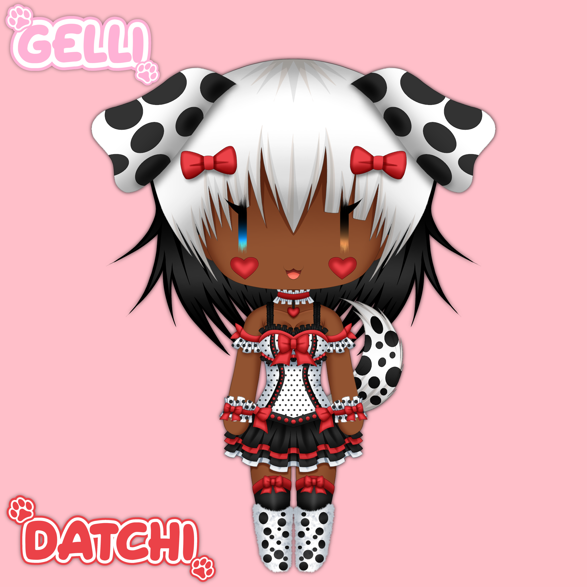 ♡ datchi chibi :3 ❤️🖤🤍 ♡