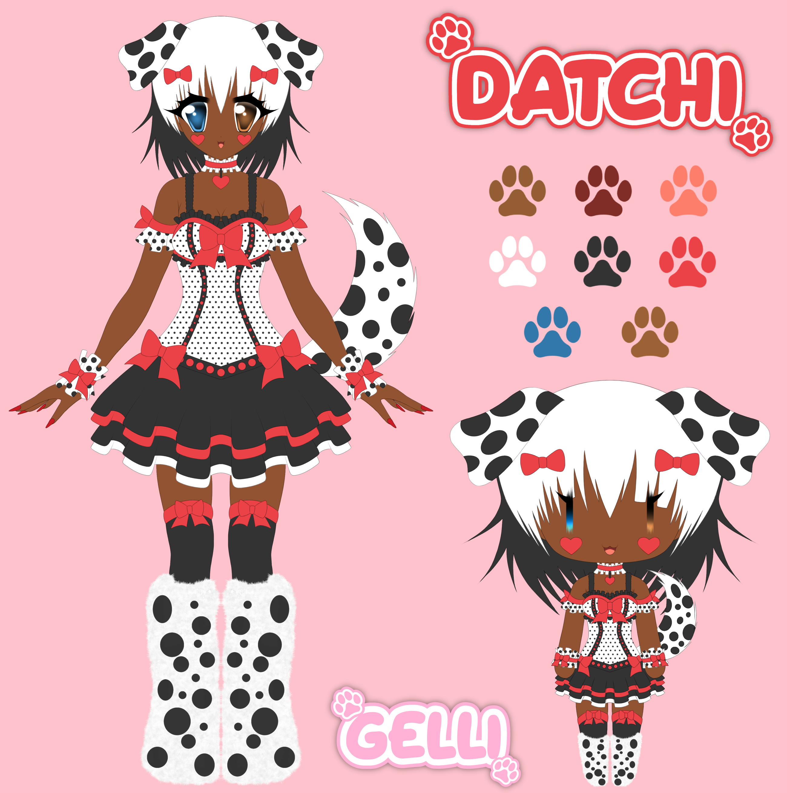 ♡ datchi oc reference :3 ❤️🖤🤍 ♡