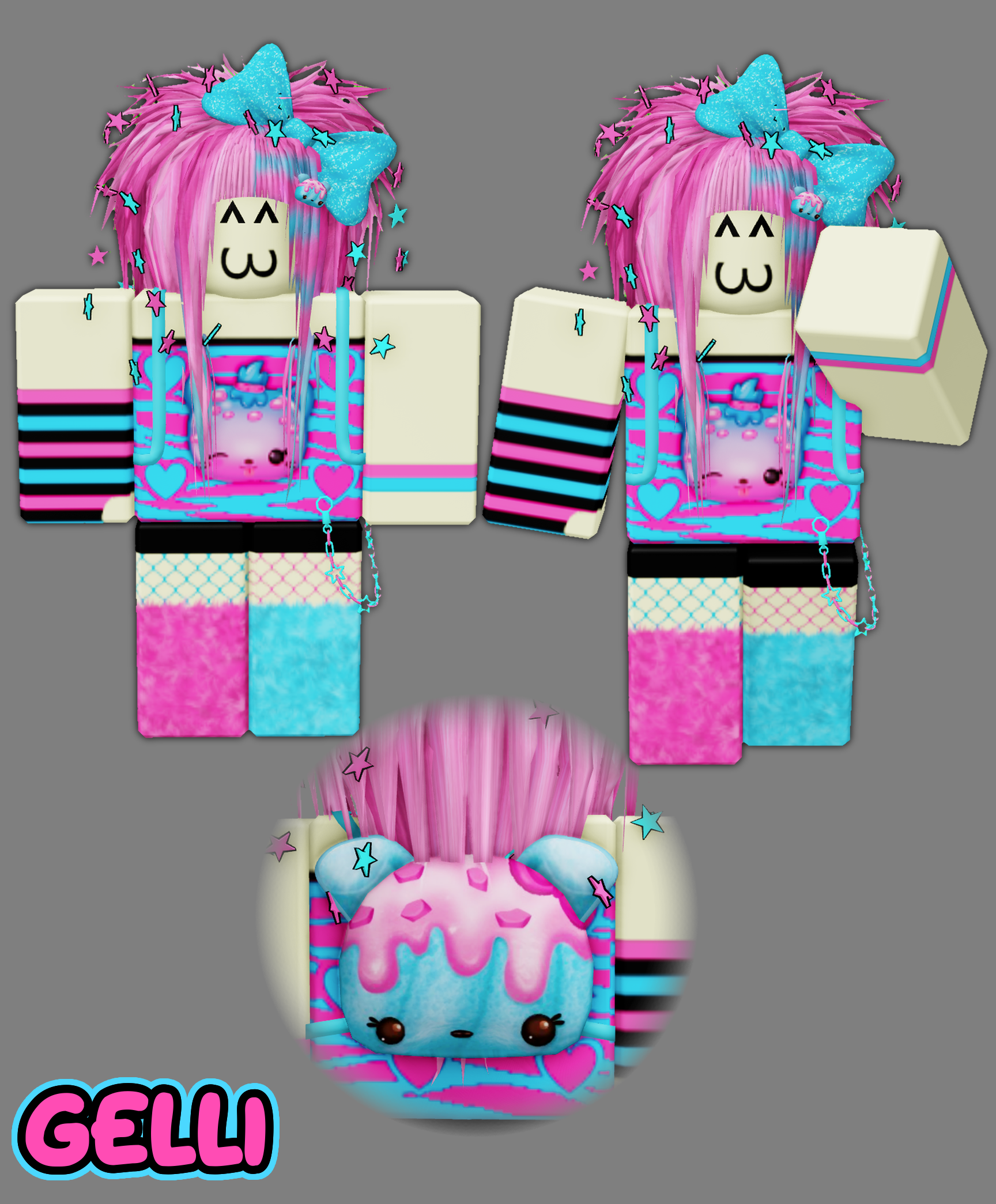 ♡ hot pink blue 🩷💙 ♡