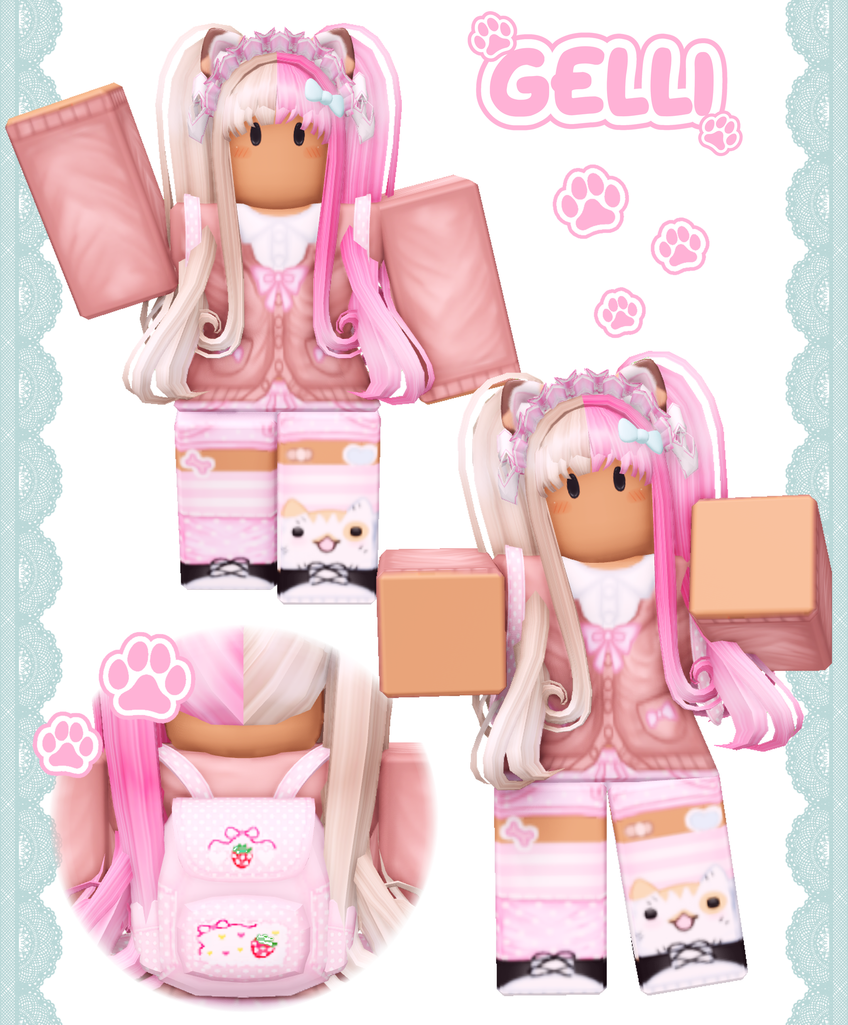 ♡ kawaii calico cat girl ♡