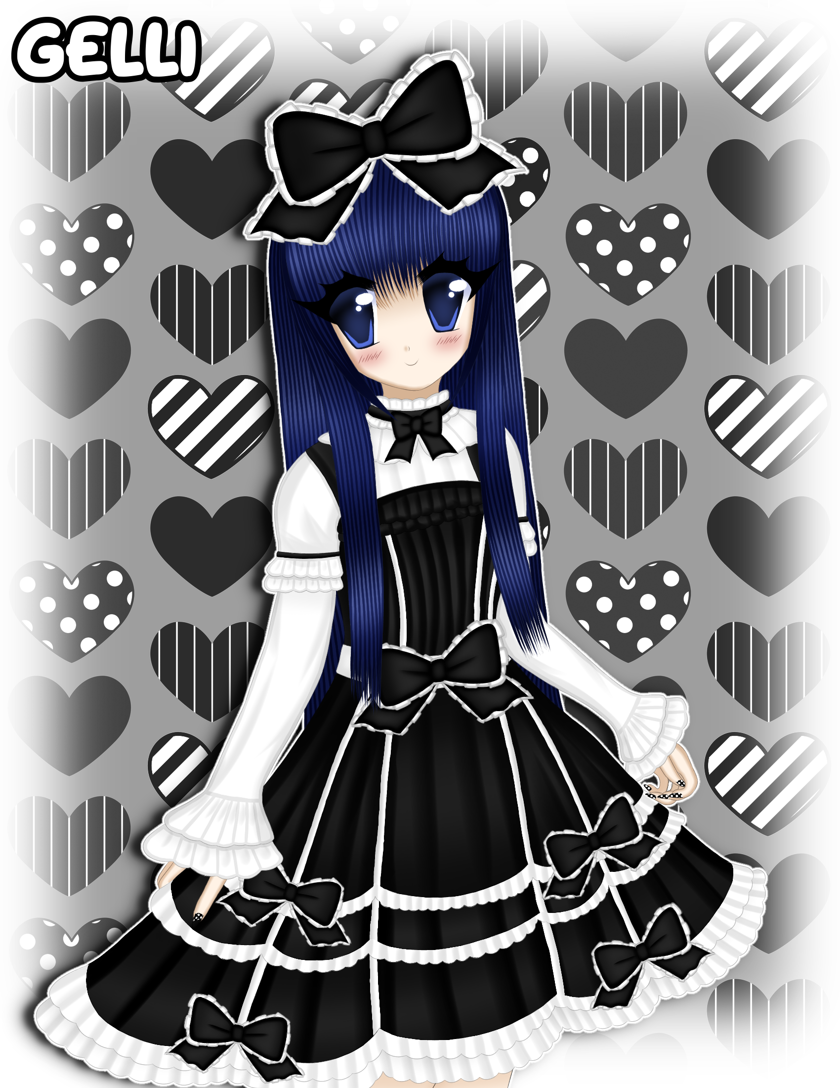 kawaii victorian goth girl 🤍🖤