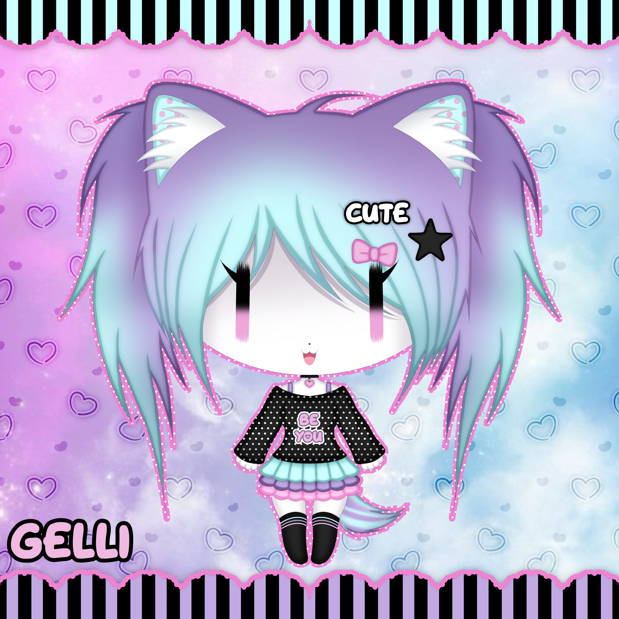 pastel goth furry girl 🩷🍬