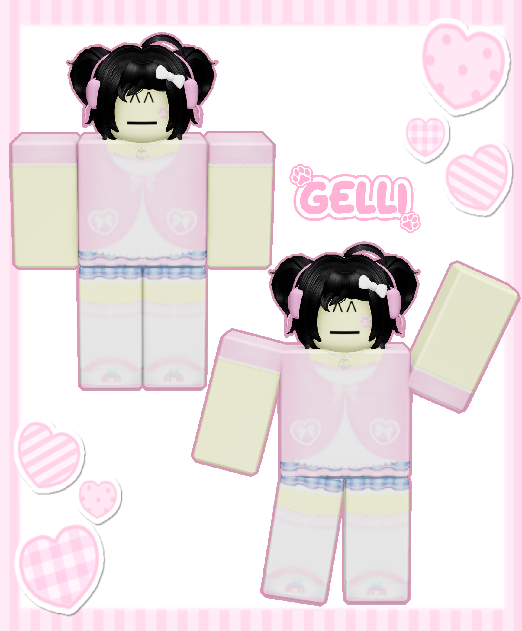 ♡ pink white bows ♡